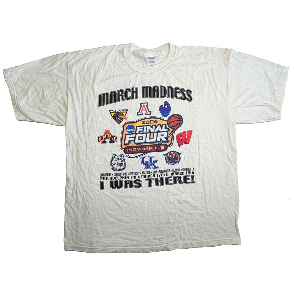 Vintage 2006 NCAA March Madness Final Four T-Shirt 2XL Indianapolis White